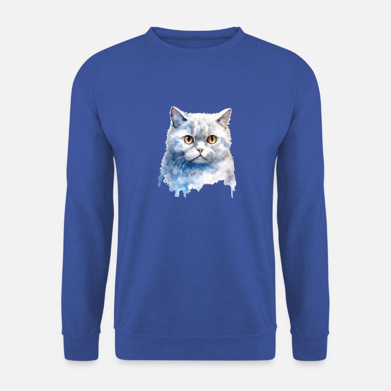Britisch Kurzhaar Wasserfarben - Unisex Pullover - Royalblau