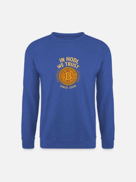 Bitcoin Trust Emblem Design - Unisex Pullover - Royalblau