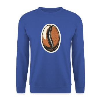 Kaffee - Unisex Pullover - Royalblau - Vorne - Alina (178cm) & Michal (187cm)