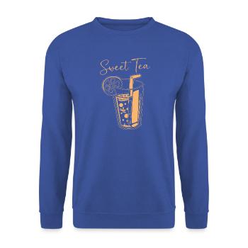 Sweet Tea - Unisex Pullover - Royalblau - Vorne - Alina (178cm) & Michal (187cm)