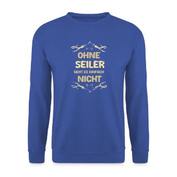 Spruch Seiler - Unisex Pullover - Royalblau - Vorne - Alina (178cm) & Michal (187cm)