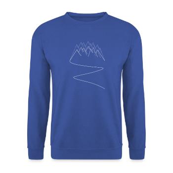 Montagnes Alpes Montagnes Sports de montagne - Sweat-shirt Unisexe - bleu royal - Devant - Alina (178cm) & Michal (187cm)