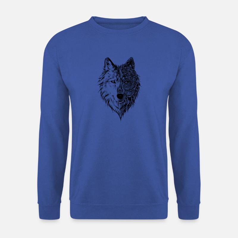 Wolf - Unisex Pullover - Royalblau
