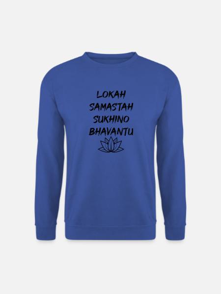 Lokah Samastah Sukhino Bhanvantu Mantra - Unisex Pullover - Royalblau