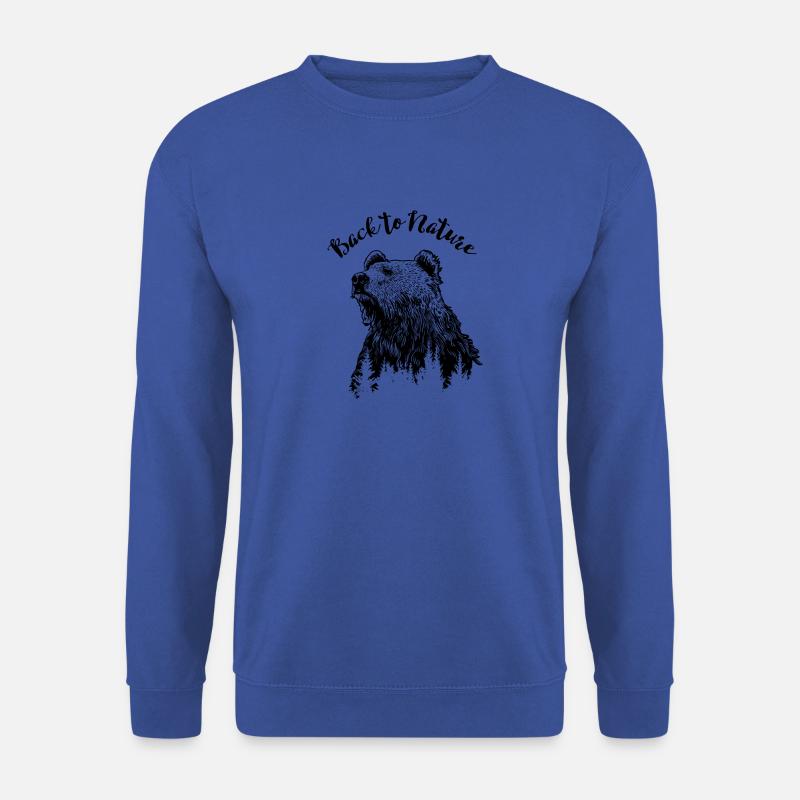 Bär sehnt sich nach Wald und Natur - Unisex Pullover - Royalblau