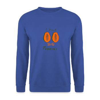Big Papayas - Unisex Sweatshirt - royal blue - Front - Alina (178cm) & Michal (187cm)