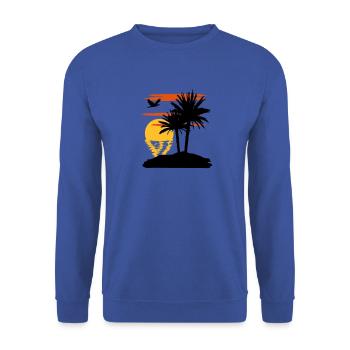 Sonnenuntergang - Sunset - Unisex Sweatshirt - royal blue - Front - Alina (178cm) & Michal (187cm)