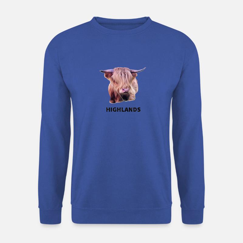 Highland Rind - Unisex Pullover - Royalblau