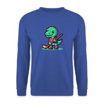 Mignon Dino Équipe de joueurs de hockey sur gazon - Sweat-shirt Unisexe - bleu royal - Devant - Alina (178cm) & Michal (187cm)