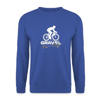 Gravel Bike Vibes Only Cycling Passion - Unisex Sweatshirt - royal blue - Front - Alina (178cm) & Michal (187cm)