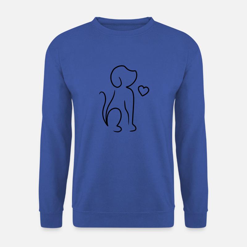 Hund Zeichnung - Unisex Pullover - Royalblau