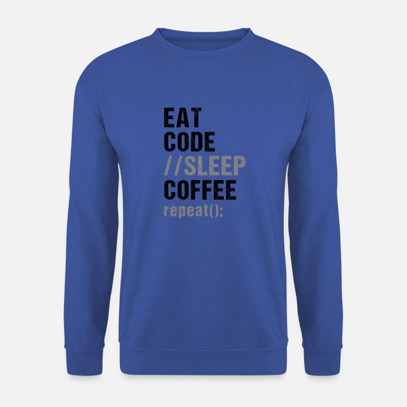 Eat Code Sleep Coffee Repeat - Unisex Sweatshirt - royal blue