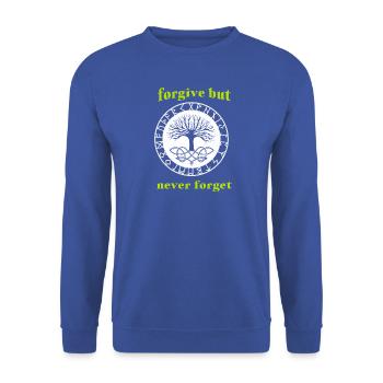 Forgive but never forget - Unisex Pullover - Royalblau - Vorne - Alina (178cm) & Michal (187cm)