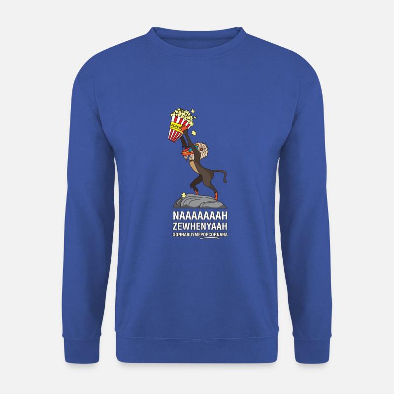 Lustiger Affe | kauf mir Popcorn | Kino | funny - Unisex Pullover - Royalblau