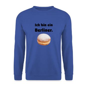 Berliner - Unisex Pullover - Royalblau - Vorne - Alina (178cm) & Michal (187cm)