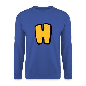 Alphabet H - Unisex Sweatshirt - royal blue - Front - Alina (178cm) & Michal (187cm)