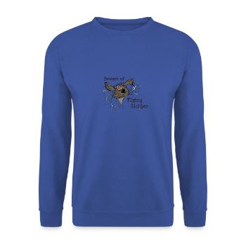 Beware of Flying Slobber - Unisex Pullover - Royalblau - Vorne - Alina (178cm) & Michal (187cm)