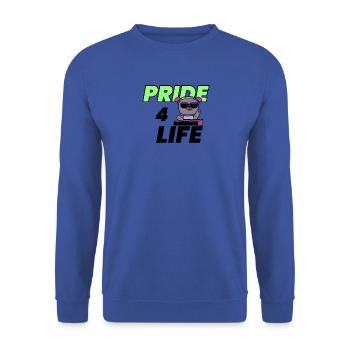 Pride 4 life - Sweat-shirt Unisexe - bleu royal - Devant - Alina (178cm) & Michal (187cm)