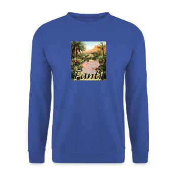 Fanti aus zwei außergewöhnliche Freunde - Unisex Pullover - Royalblau - Vorne - Alina (178cm) & Michal (187cm)