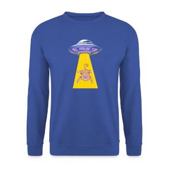 Pavian Primat Affe Affen Baboon - Unisex Pullover - Royalblau - Vorne - Alina (178cm) & Michal (187cm)