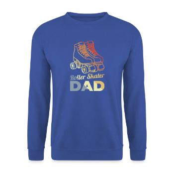 Rollschuh Papa - Unisex Pullover - Royalblau - Vorne - Alina (178cm) & Michal (187cm)