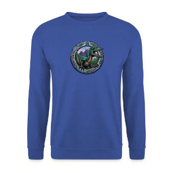 Ptérosaures dans l’anneau portail - Sweat-shirt Unisexe - bleu royal - Devant - Alina (178cm) & Michal (187cm)