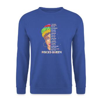 Sternzeichen Fische - Unisex Pullover - Royalblau - Vorne - Alina (178cm) & Michal (187cm)