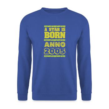2005 - Unisex Pullover - Royalblau - Vorne - Alina (178cm) & Michal (187cm)