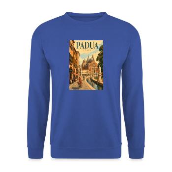 Erleben Sie die historische italienische Stadt Padua in Italien - Unisex Pullover - Royalblau - Vorne - Alina (178cm) & Michal (187cm)