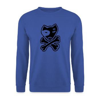 Pitbull chien crâne pirate - Sweat-shirt Unisexe - bleu royal - Devant - Alina (178cm) & Michal (187cm)