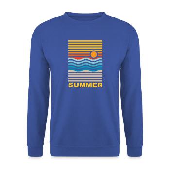 Été - Sweat-shirt Unisexe - bleu royal - Devant - Alina (178cm) & Michal (187cm)