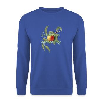 Irgendwo in Norditalien |Call Me By Your Name|Film - Unisex Pullover - Royalblau - Vorne - Alina (178cm) & Michal (187cm)