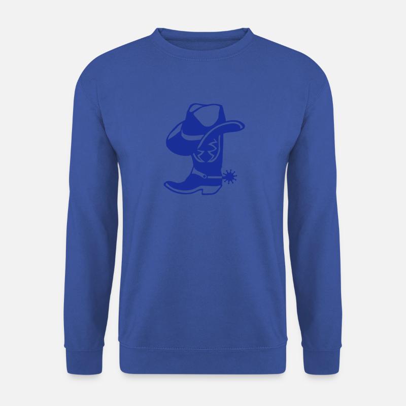 Cowboystiefel-Logo 5 - Unisex Pullover - Royalblau