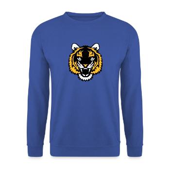 tigre animal sauvage 28012 - Sweat-shirt Unisexe - bleu royal - Devant - Alina (178cm) & Michal (187cm)