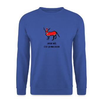 coucou petite perruche françois embrouille tatoo - Sweat-shirt Unisexe - bleu royal - Devant - Alina (178cm) & Michal (187cm)