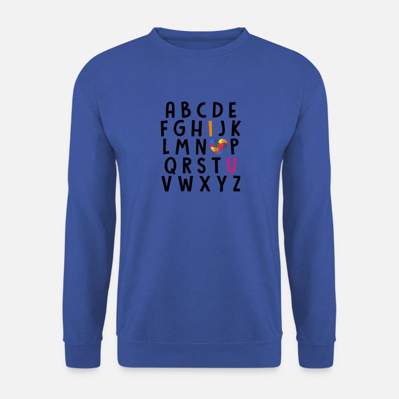 Autism Alphabet - Unisex Pullover - Royalblau