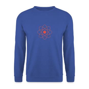 Atom - Unisex Pullover - Royalblau - Vorne - Alina (178cm) & Michal (187cm)