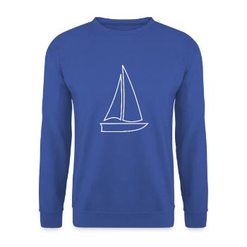 Voilier, Voilier, Voile - Sweat-shirt Unisexe - bleu royal - Devant - Alina (178cm) & Michal (187cm)