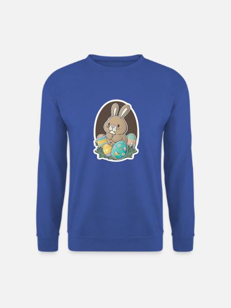 Osterzauber Osterhase Ostern Eier Bunt Sticker - Unisex Pullover - Royalblau