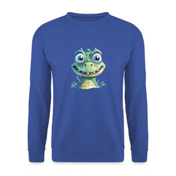 Aquarelles de crocodile - Sweat-shirt Unisexe - bleu royal - Devant - Alina (178cm) & Michal (187cm)