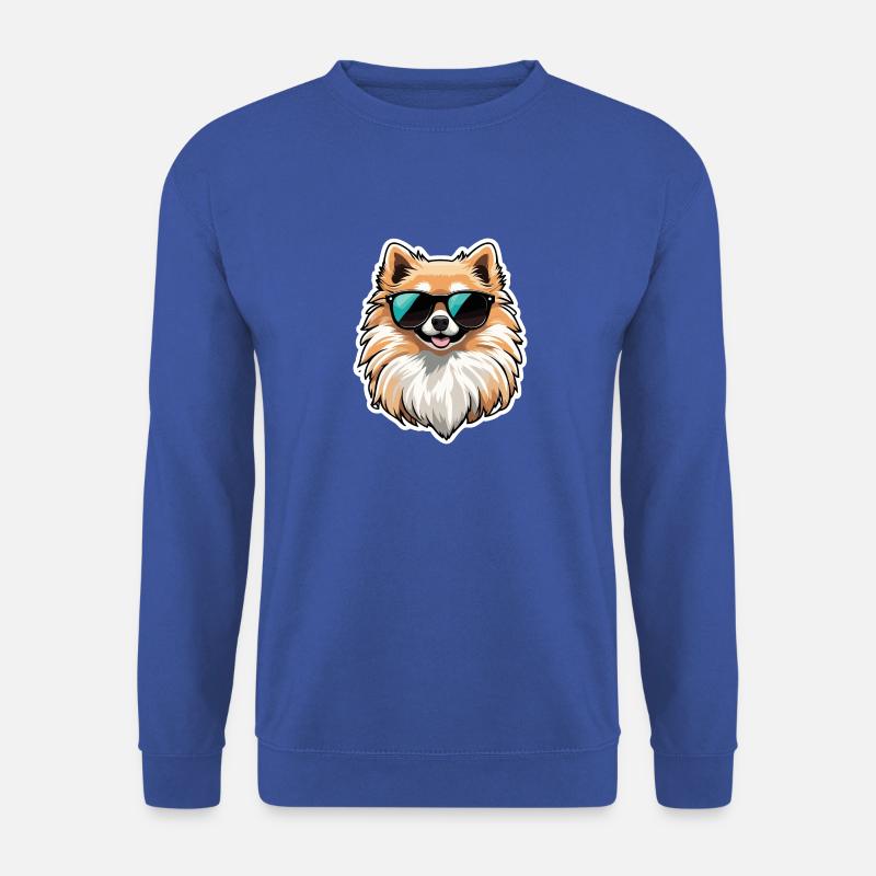 Zwergspitz Zeichnung - Unisex Pullover - Royalblau