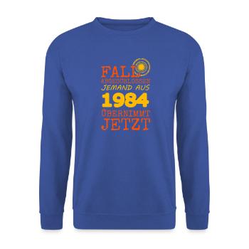 Fall 1984 - Unisex Pullover - Royalblau - Vorne - Alina (178cm) & Michal (187cm)
