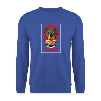 Rottweiler Ramen Japanische Ästhetische Hundekunst - Unisex Pullover - Royalblau - Vorne - Alina (178cm) & Michal (187cm)