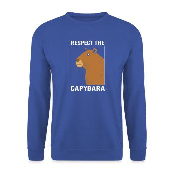 Capibara Capybara - Unisex Pullover - Royalblau - Vorne - Alina (178cm) & Michal (187cm)