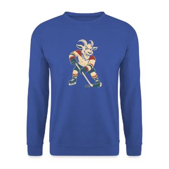 Eishockey Enforcer Ziege fehlender Zahn harter - Unisex Pullover - Royalblau - Vorne - Alina (178cm) & Michal (187cm)