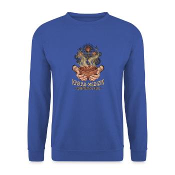 Kakao Medizin Experte - Unisex Pullover - Royalblau - Vorne - Alina (178cm) & Michal (187cm)