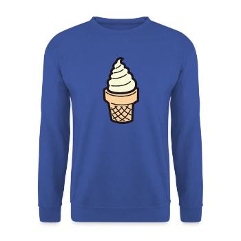 Soft ice cream with waffle vanilla - Unisex Sweatshirt - royal blue - Front - Alina (178cm) & Michal (187cm)