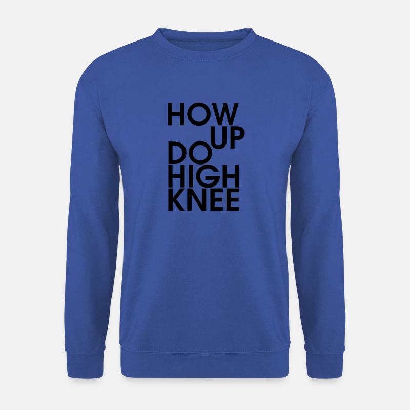Hau ab du Heini oder How up do high knee - Unisex Pullover - Royalblau