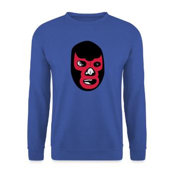 mexican wrestling mask lucha libre - Unisex Pullover - Royalblau - Vorne - Alina (178cm) & Michal (187cm)