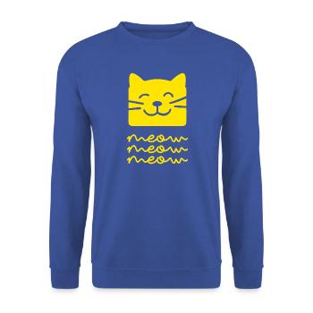 Miau Miau (dunkel) - Unisex Pullover - Royalblau - Vorne - Alina (178cm) & Michal (187cm)